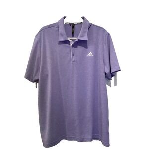 SALE Adidas Golf Polo Shirt Men's Lavender Purple White Logo - size XL